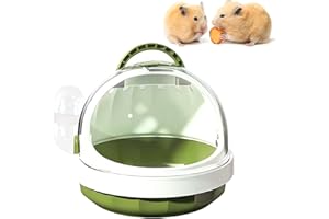 DXQCHDUO Portable Hamster Cage with Water Bottle,Guinea Pig Carrier Bag, Small Pets Carrying Cage,Hamster Travel Carrier Carr