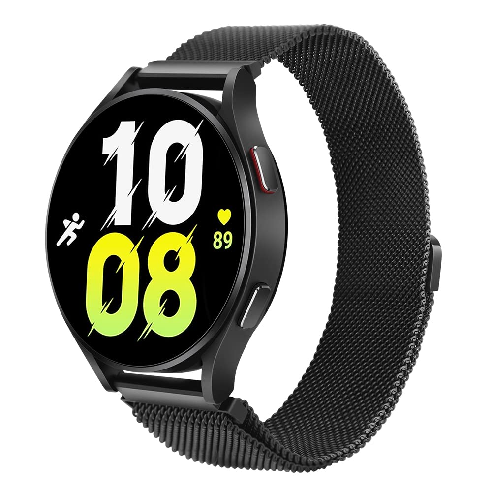 Magnetic Bands Compatible with Samsung Galaxy Watch 7 6 5 4 Band 40mm 44mm Pro 45mm/Watch 6 4 Classic 43mm 47mm 46mm 42mm/Active 2, 20mm Stainless Steel Milanese Mesh Loop Metal Bands