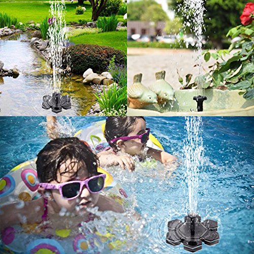 image for AMYER Solar Fountain, Solar Birdbath Fountain, Solar Fountain Pump, 1.