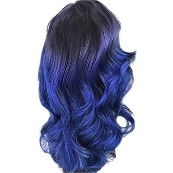 Amazon Com 26inch Ombre Blue Wig For Black Women Luorata Long