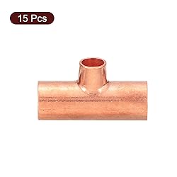 uxcell 5Pcs 3/8" x 1/4" x 3/8" Copper Reducing Tee