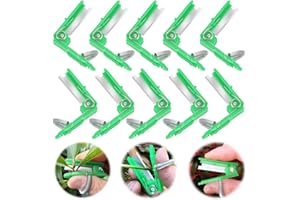 POOUTY Multifunctional Gardening Thump Knife for Gardeners 2025New Finger Knife Pruners Thumb Blade for Gardening, Harvesting Garden Thumb Cutter, Fruit Picker Tool for Picking Grapes Tomatoes (Green 10pcs)