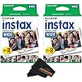 Fujifilm Instax Wide Instant Film Twin Pack with Sunshine Photo Microfiber Cloth... (2 Pack-40 Exposures)