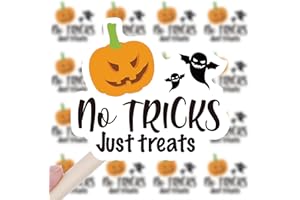 WAILOZCO 240 PCS Halloween No Tricks Stickers,Funny Small Business Envelopes Stickers for Business Packages/Handmade Goods/Bags,Halloween Theme Small Shop Business Stickers for Envelopes Seals
