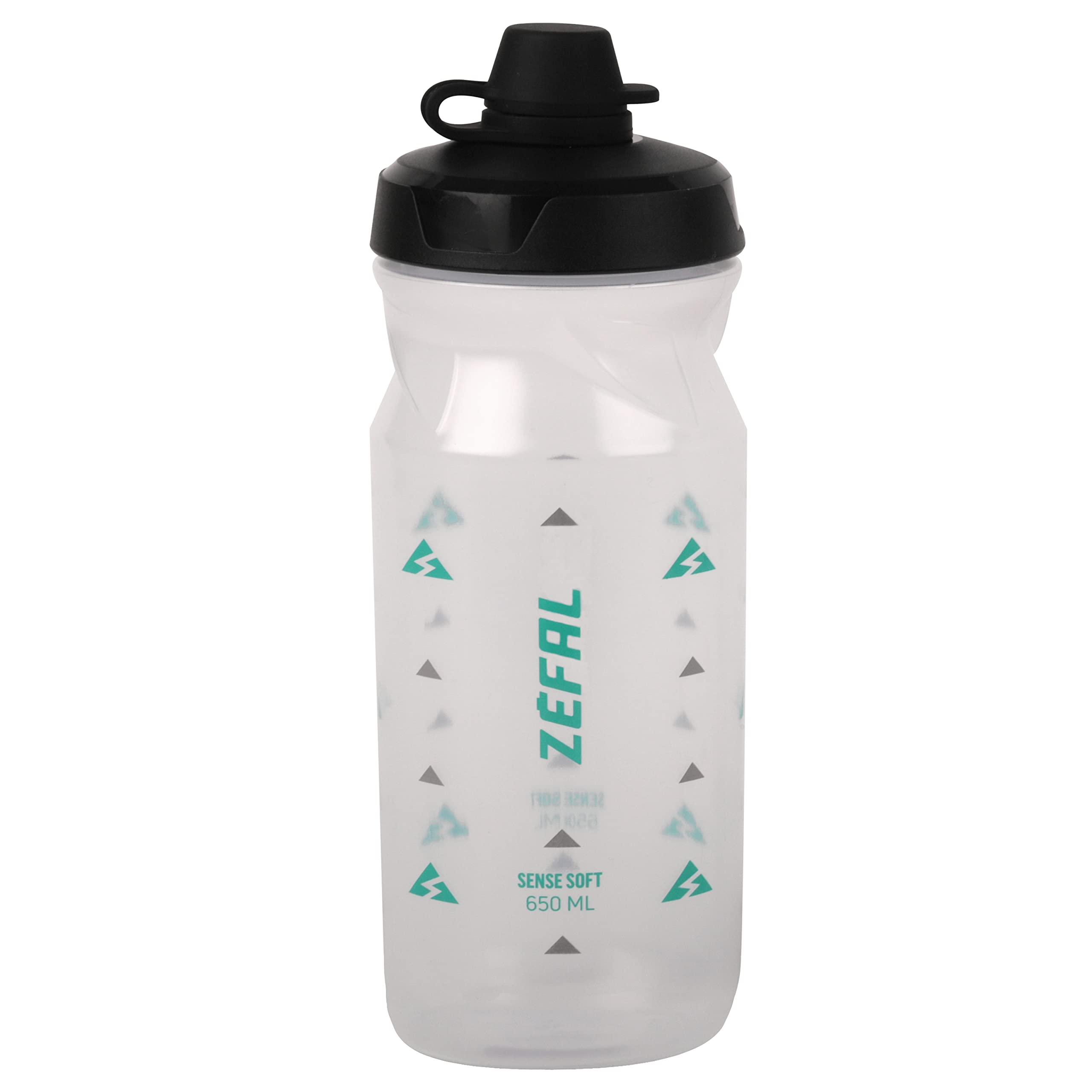 Zefal Sense Soft 65 No Mud Water Bottle, 650ml, Translucent, x1 Bottle