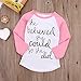MIOIM Baby Girls Letter Pinted Saying Long Sleeve T-shirt Tops Tees Blouse