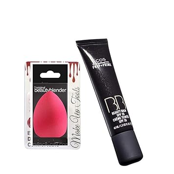 Cosmac Original Imported High Quality Prep+Prime Bb Beauty Balm Spf 15 40 Ml Foundation With 1 Sponge Puff For All Type Of Makeup(Set Of 2) Imported Combo.