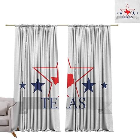 Amazon Com Berrly Print Decorative Window Drapes Texas Star San