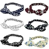 Carede Women Bunny ears Headbands Turban Headwraps Hair Band Bows Accessories for Fashion Or Sport