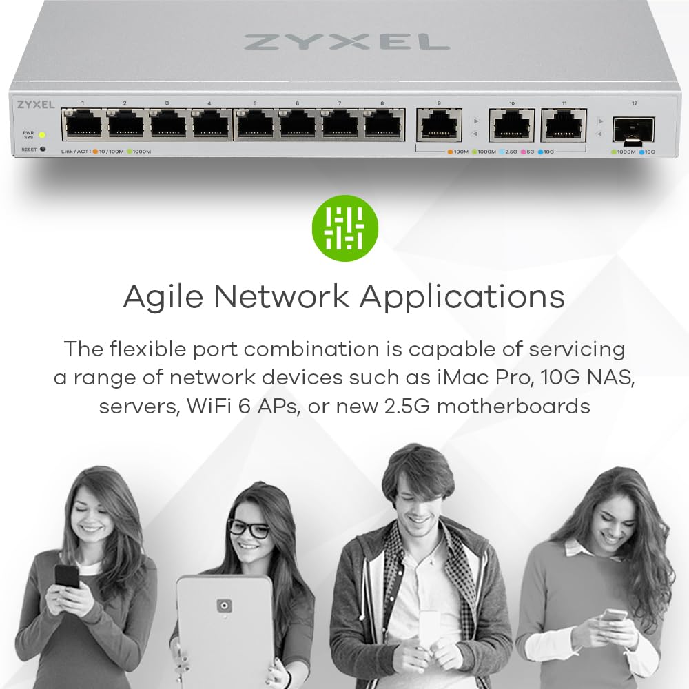 Zyxel 12-Port Web-Managed Multi-Gigabit Switch | 3X 10G And 1X 10G Sfp+ [Xgs1250-12] - View 6