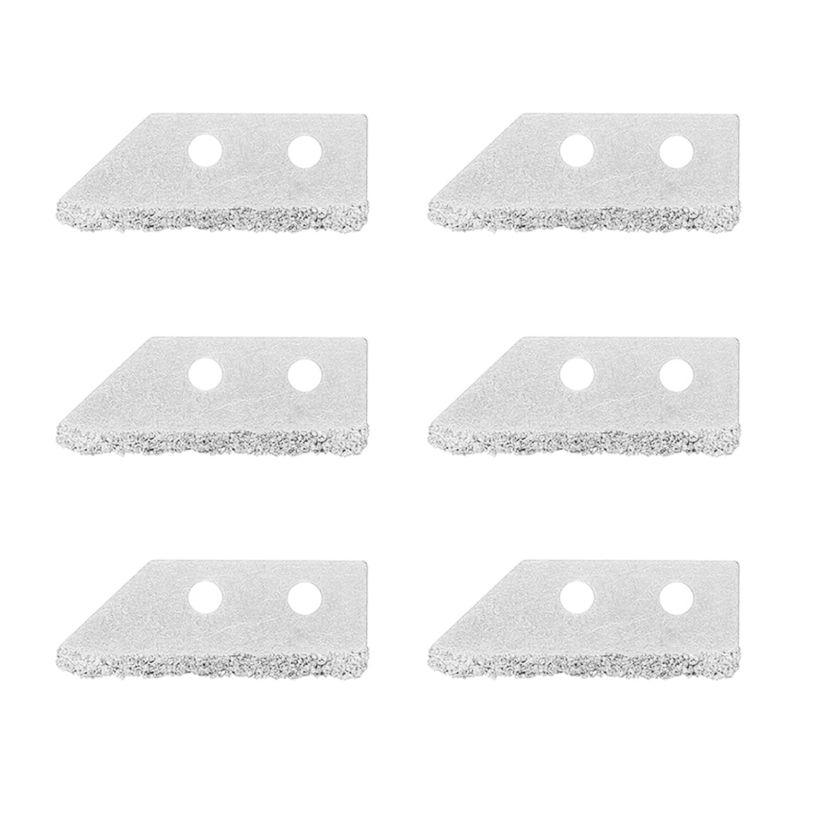 6 Pcs Pro Grout Scraping Rake Blades, Metal Grout Clean Remover Tile Grout Hand Saw Angled Replacement for Tile Cleaning