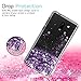 Nokia 6 Case,Nokia 6 Liquid Case with HD Screen Protector for Girls Women,LeYi Cute Shiny Glitter Moving Quicksand Design Clear TPU Protective Phone Case Cover for Nokia 6 ZX Purple