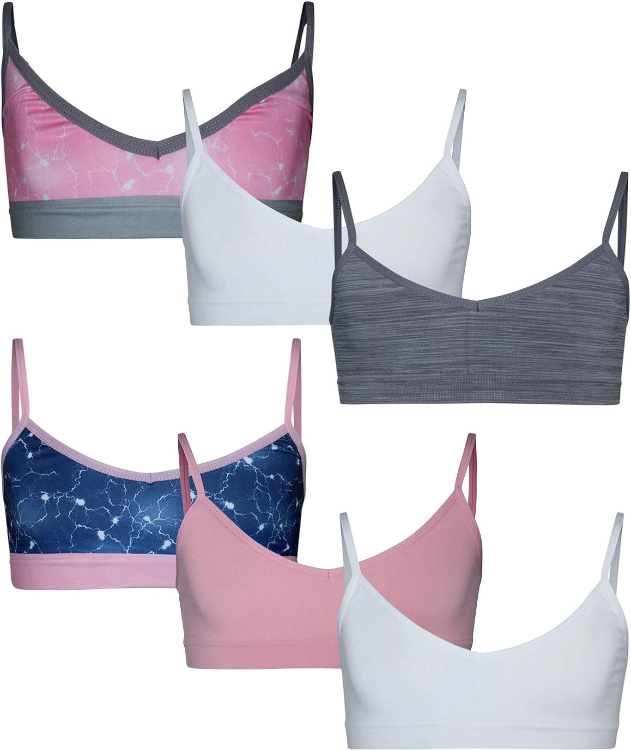 Sweet & Sassy Girls Nylon/Spandex Seamless Training Bra
