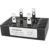 AOMAIN Bridge Rectifier AC to DC QL100A 100A 1200V Single Phase Module | 100A 1200V High Power AC To DC Single Phase Bridge Rectifier With Integrated Heatsink, for Industrial Power Supply