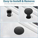 Segnayen Shower Drain Cover 115mm 90mm Outlet Black Plug Hole Trap view 7