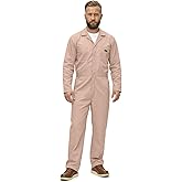 Natural Uniforms Mens Long Sleeve Zip Up Twill Coverall, Stain and Wrinkle Resistant