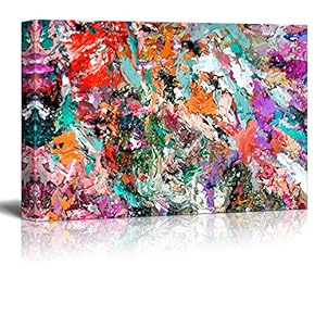 Abstract Dirty Acrylic Paint Grunge Art Wall Decor