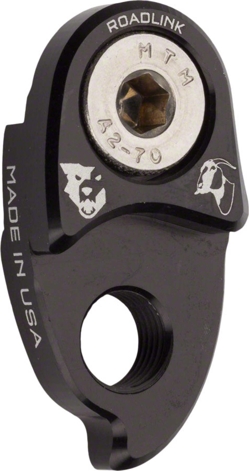 Wolf Tooth RoadLink Derailleur Hanger Extension – Derailleur Hanger Extender optimised for 11–36T to 11–40T Cassettes, Mounts to Standard Rear Derailleur Hanger, Made in USA