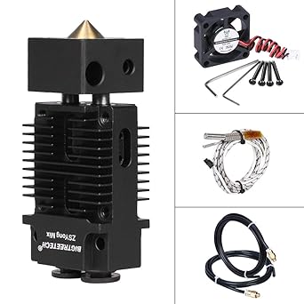 Amazon Com Biqu 3d Printer Part 2 In 1 Out Hotend Multi Color Dual Bowden Extruder With Oversize Nozzle Full Kit For Titan Mk8 Bulldog Extruders 24v Black Color Industrial Scientific