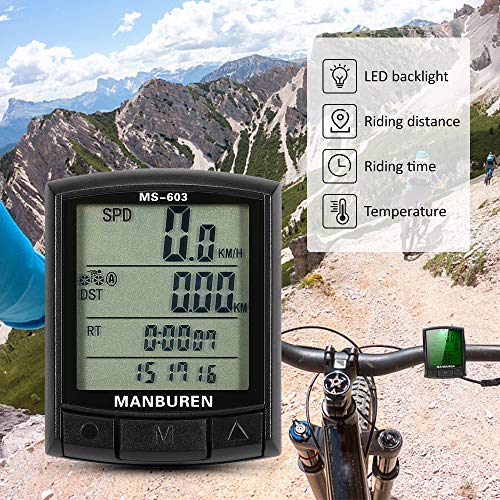 image for LixadaA Bike Computer with Bicycle Speedometer and Odometer Cycling Co