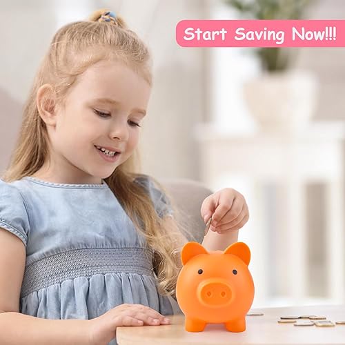 PJDRLLC Piggy Bank, Unbreakable Plastic Money Bank, Coin Bank for