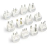 Ceptics Travel Adapter with Types A-M Plugs, Travel Plug Adapter Set Compatible with Power Sockets in All Continents, Compact World International Plug Adaptor Kit, Set of 12,GP-12PK