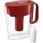 Brita Standard Metro Water Filter Pitcher, Small 5 Cup 1 Count, Red