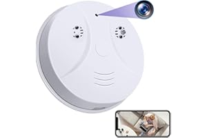 eovas Hidden Camera Smoke Detector Wireless WiFi Camera HD 1080P Video Small Camera with Night Vision and Motion Detection, Indoor Camera for Home, No Sound