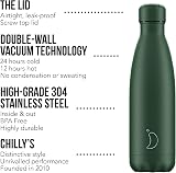 Chilly's Original Water Bottle 500ml Matte All Green Vacuum Insulated view 3