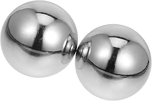 Outanaya 2pcs Stainless Steel Baoding Balls Massage Balls for Hand Exercise Stress Relief