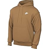 Nike Sportswear Club Fleece Pullover Hoodie (BV2654-224, FLAX/FLAX/WHITE) Size Large