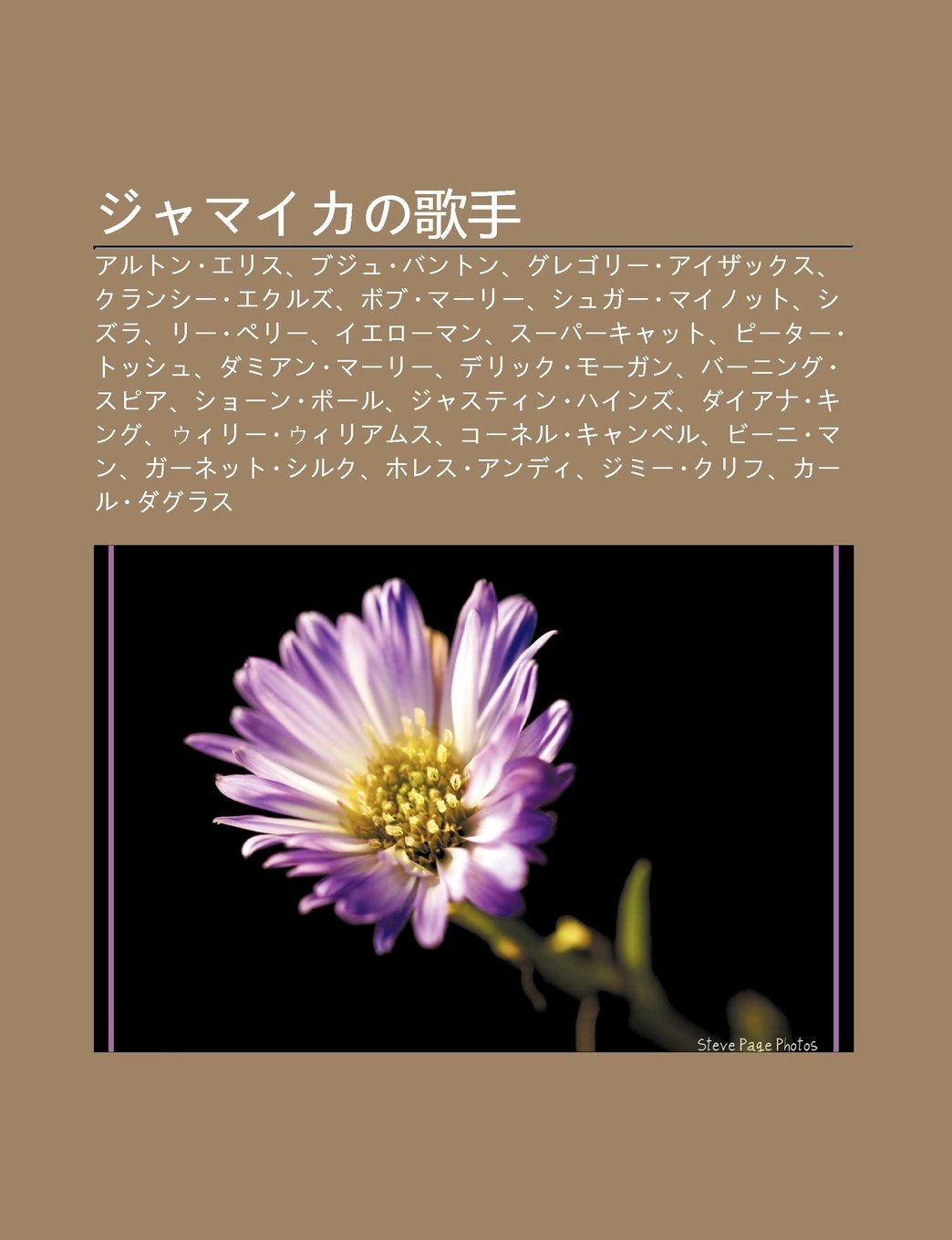 Jamaikano G Sh U Aruton Erisu Buju Banton Guregor Aizakkusu Kuransh Ekuruzu Bobu M R Shug Mainotto Shizura R Per Ier Man S Su Wikipedia 本 通販 Amazon