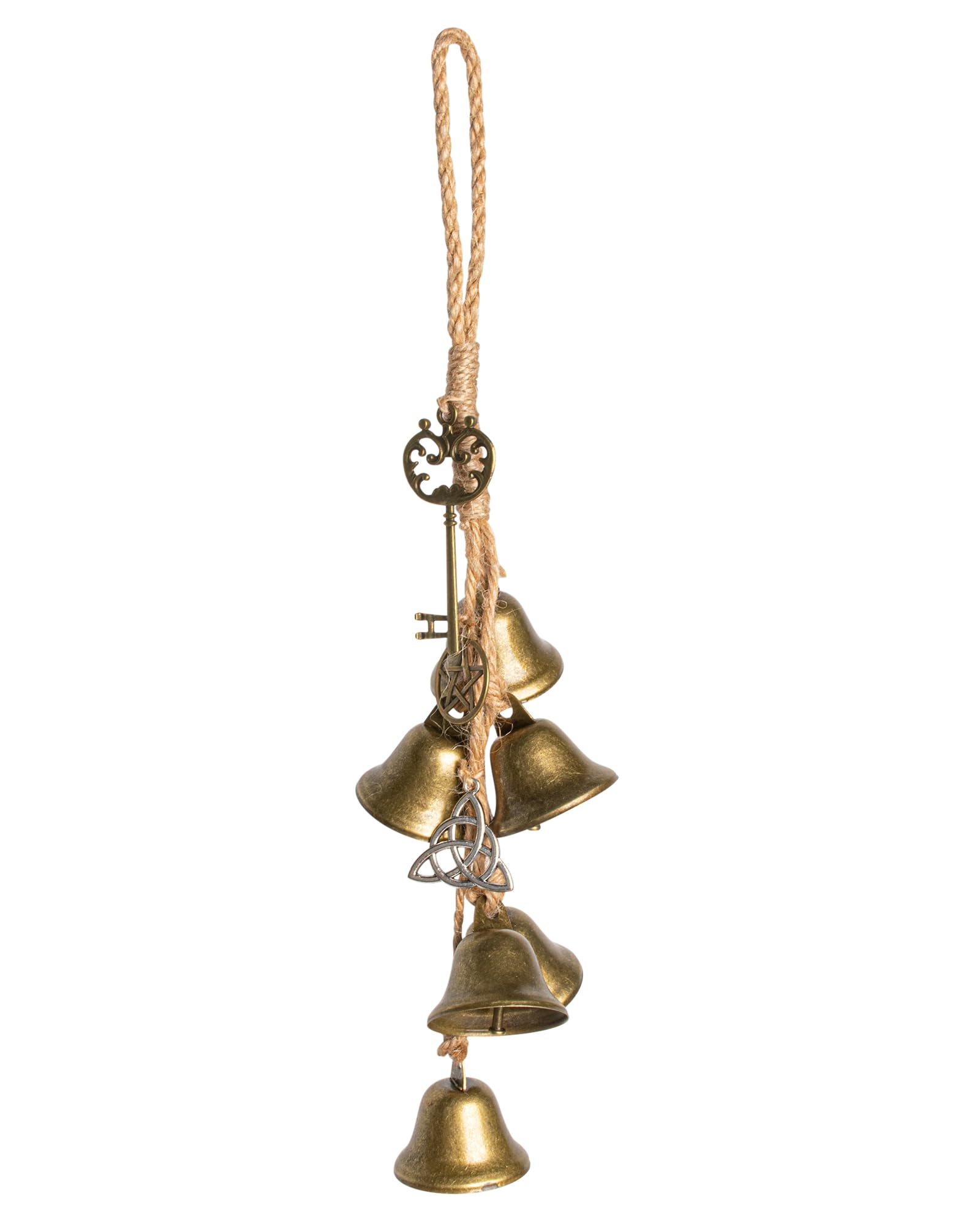 Small snail Witch Bells, Metal Wind Chimes Protection Door Hanger Handmade Witches Rattan Wreath Bell Hanging Ornaments for Outdoor Indoor Porch Garden Window Art Craft Home Decoration