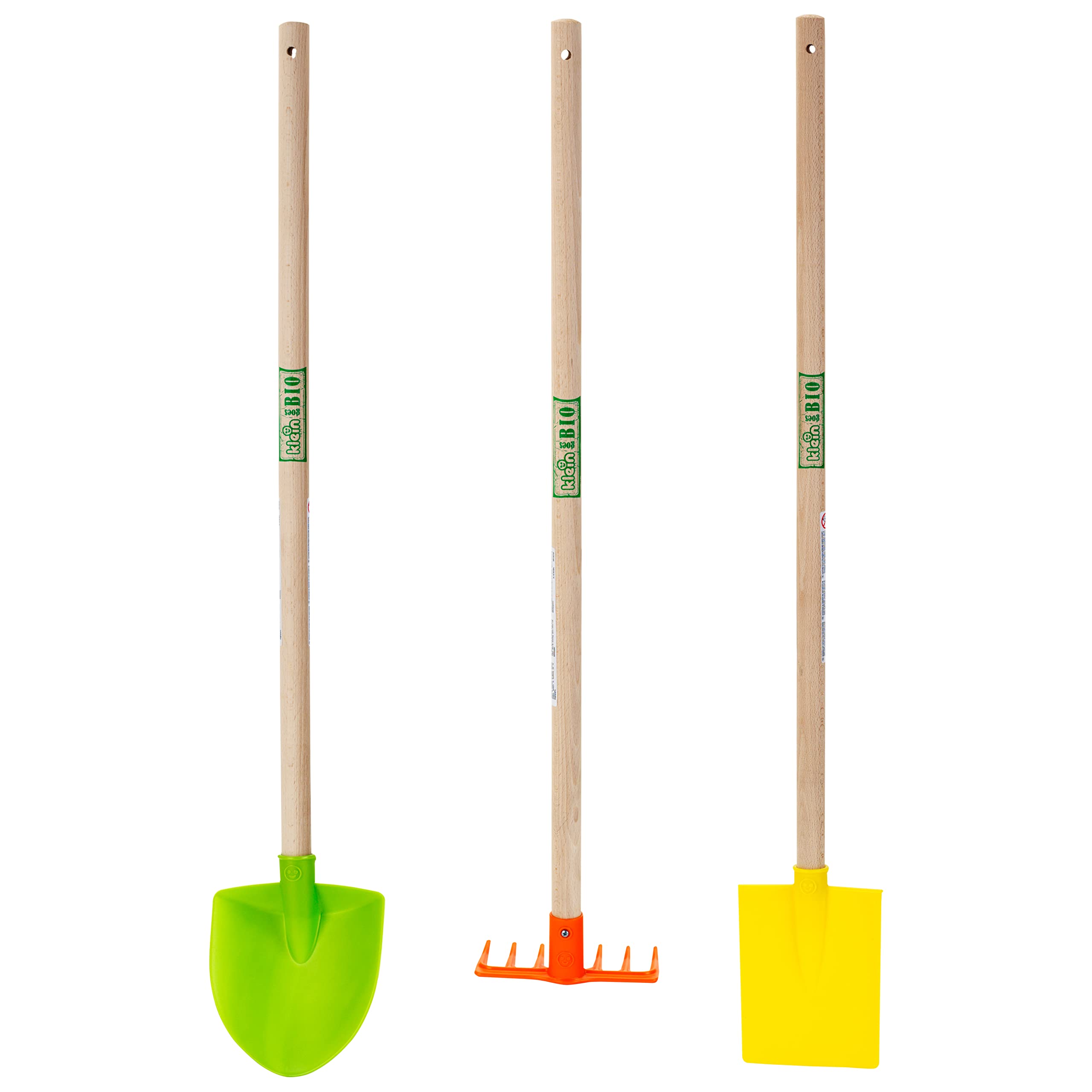 Theo Klein 7643 KLEIN goes ORGANIC Children's garden tools I Set consisting of shovel, rake and spade I Toys for children aged 3 and over