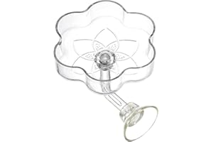 JZMYXA Aquarium Shrimp/Small Fish Feeding Dish Feeder Dish, Acrylic Material, Mini Size (Magnolia Shaped)