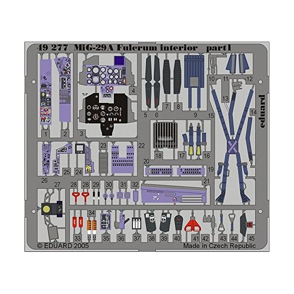 Eduard Accessories 49277 Modellbauzubehör MiG-29A Fulcrum Interior für Academy Bausatz