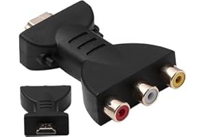 HDMI to AV Adapter, Red White Yellow HDMI to AV Converter Portable Video Audio Converter High-Definition Audio Video Adapter