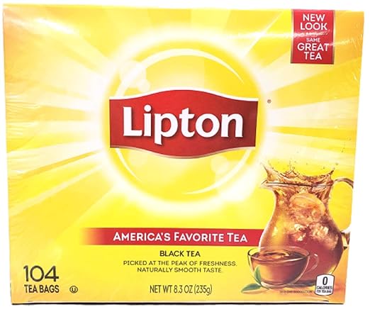 Amazon Com Lipton Tea Bags Black Tea 104 Bx Sold As 1 Box Grocery Tea Sampler Grocery Gourmet Food