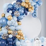 Balloon Garland Navy Blue and Gold Arch Kit 104pcs Birthday Space Theme view 9