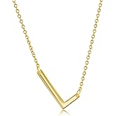 Beaux Bijoux Sideways Initial Necklaces for Women | 14k Gold and Silver Letter Necklaces | Unique Birthday Gift | Trendy Jewelry | Dainty Handmade Necklaces for Women
