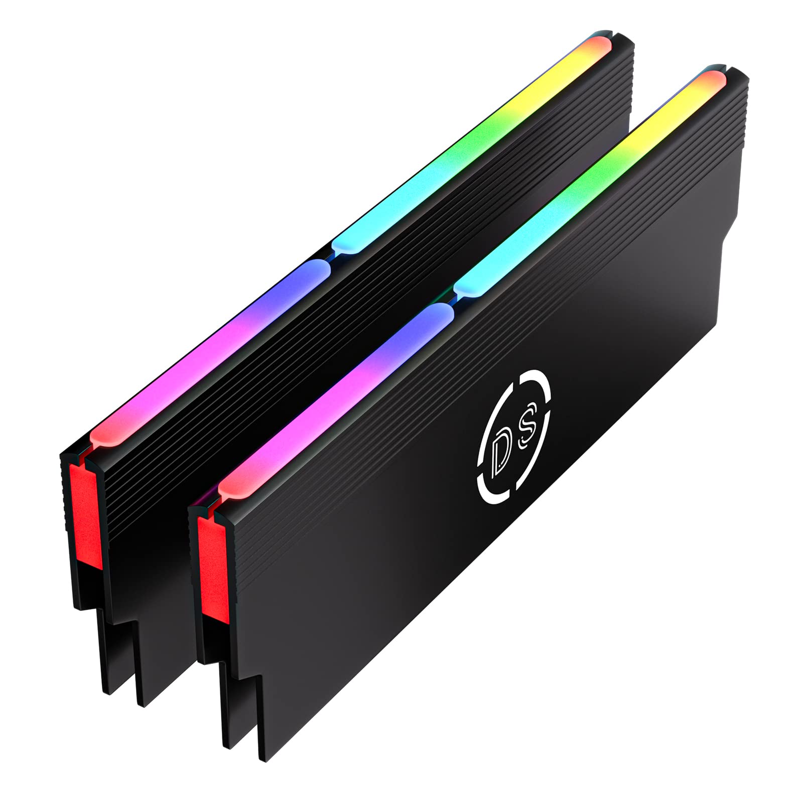 Photo 1 of DS 2 in 1 ARGB LED Cooler Heat Sink Cooling Vest Fin Radiation Dissipate for DIY PC Game Overclocking MOD DDR DDR3 DDR4 (2nd Gen, M Series)