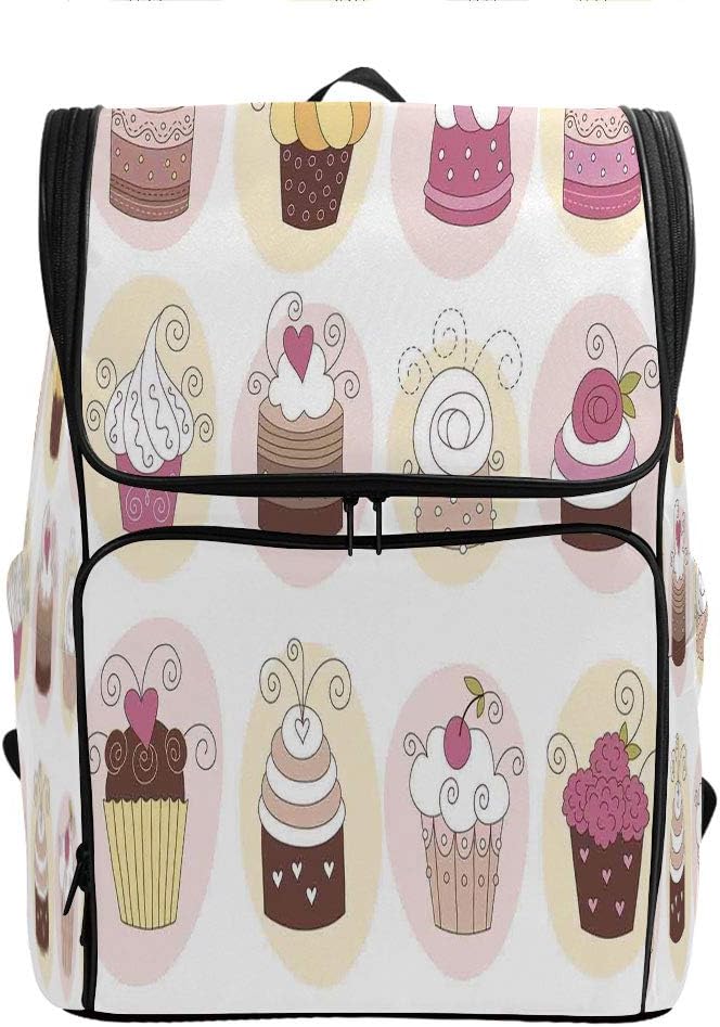 SCOCICI Large Capacity Daypack,Cupcakes Bakery Pastry Design,Great for Hiking