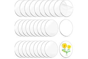 Zzbakress 30 Round Acrylic Blanks, Acrylic Discs for DIY Craft (3 Inch)