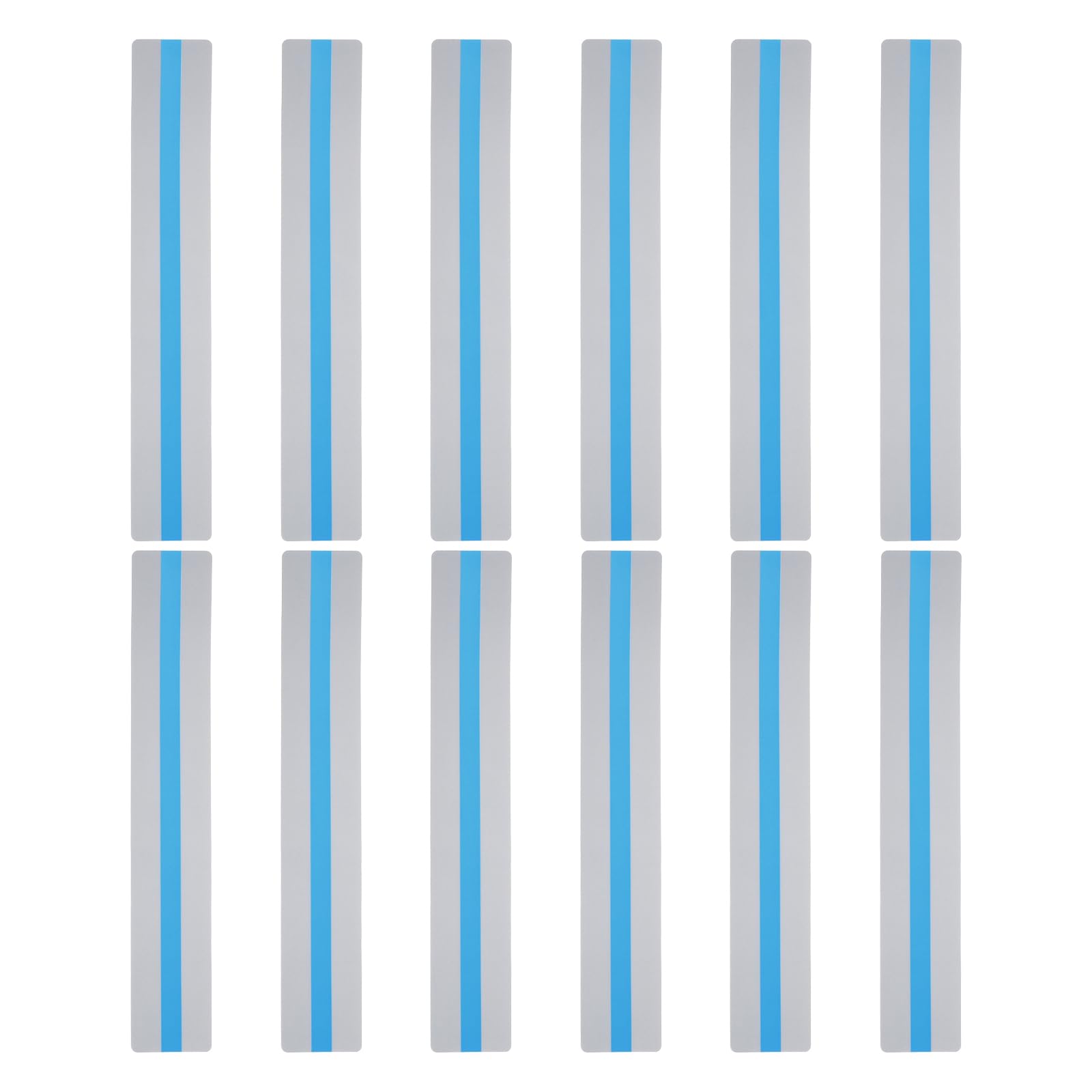 PATIKIL Guided Reading Strips, 12pcs Tracking Highlight Colored Overlay Bookmark Reduce Visual Stress Teacher Teaching Supply for Classroom, Blue — image 1