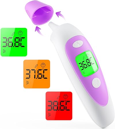 AILE Ear Forehead Thermometer 3 in 1 Fever Alarm Large LED Display