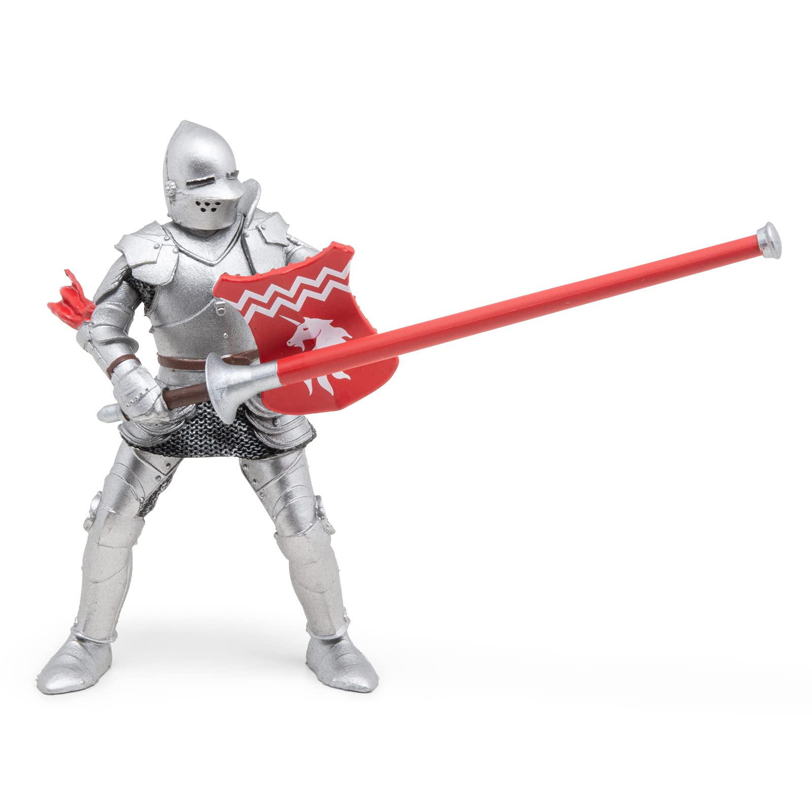 Papo - Realistic Unicorn Knight With Lance Figure - Ages 3+ - Fantasy & Medieval Collection - Creative Play Bravery And Magic - Gift Idea Toy for Girls and Boys