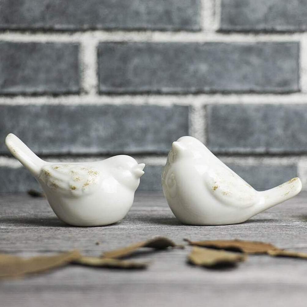 BESPORTBLE 2pcs Mini Bird Ornament Ceramics Animal Figure Fairy Garden Figurine Car Interior Status for Easter Party Table Decoration - Image 3