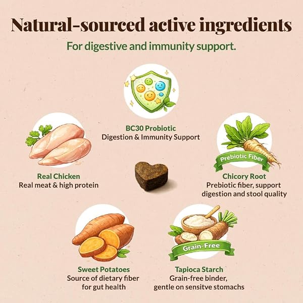 GET NAKED BITEABLES DIGESTIVE HEALTH SOFT DOG TREATS, 6 OZ BAG
