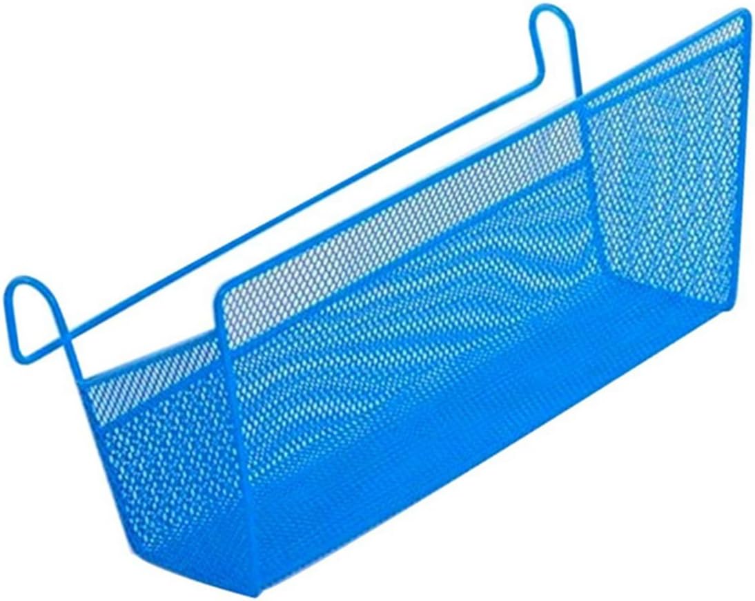 Hydaa Dormitory Bedside Hanging Storage Supplies Desktop Corner Shelves Basket Holder Containers for Home Office (Blue)