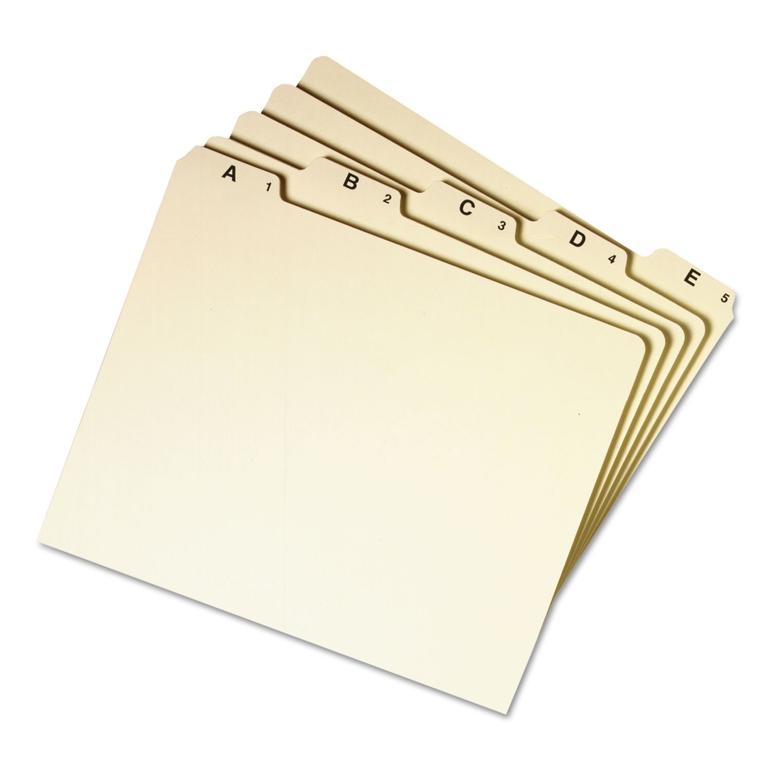 Smead 50176 Recycled Top Tab File Guides, Alpha, 1/5 Tab, Manila, Letter (Set of 25)